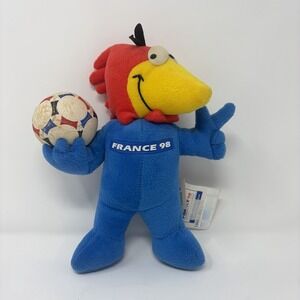 Vintage Footix France 98 World Cup Mascot Plush NWT Official FIFA 20cm ISL